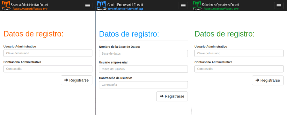 Registro de sesión del SAF, CEF y SOF